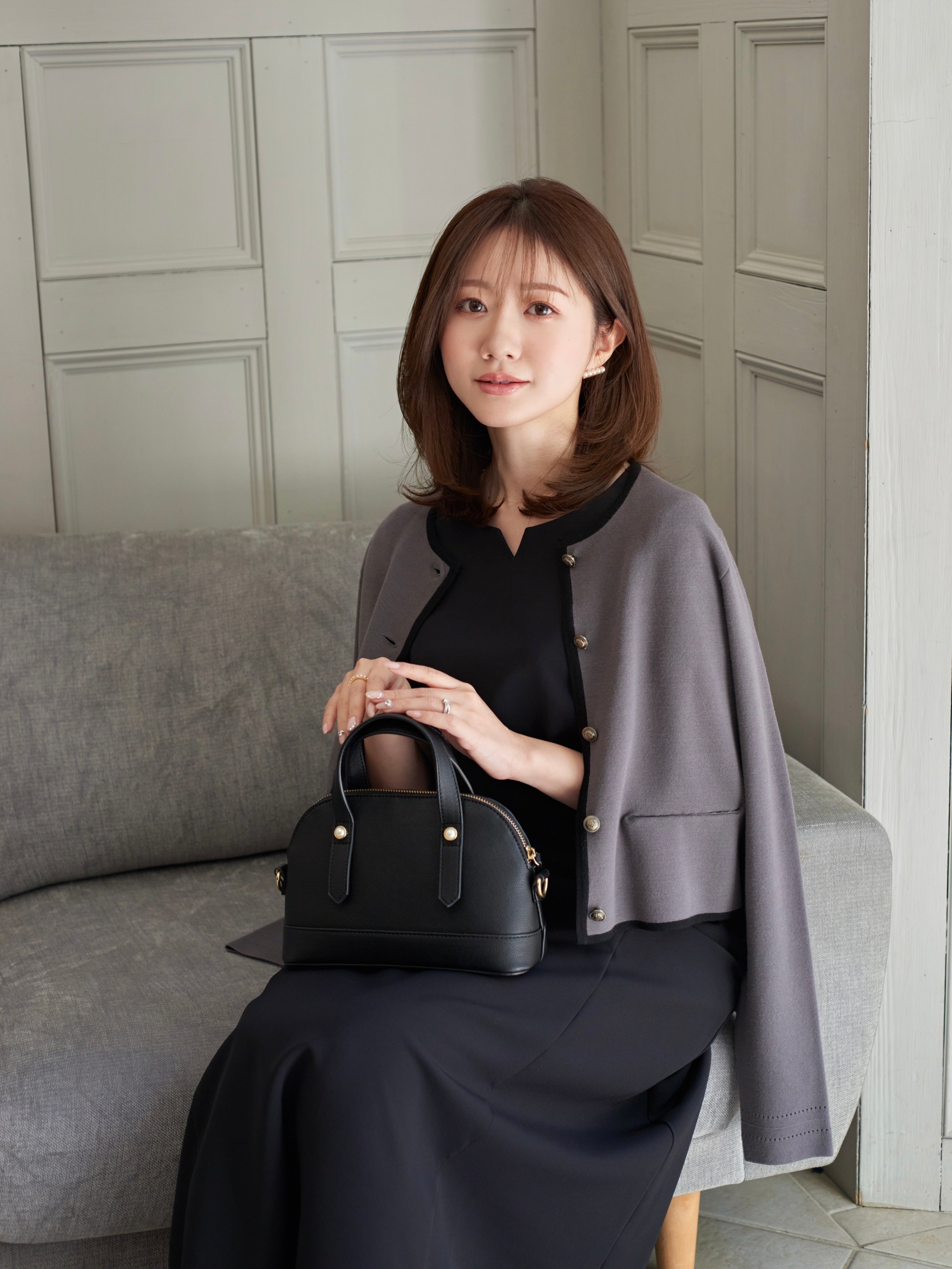 ミラノリブバイカラーニットカーディガン – Maison Echelle