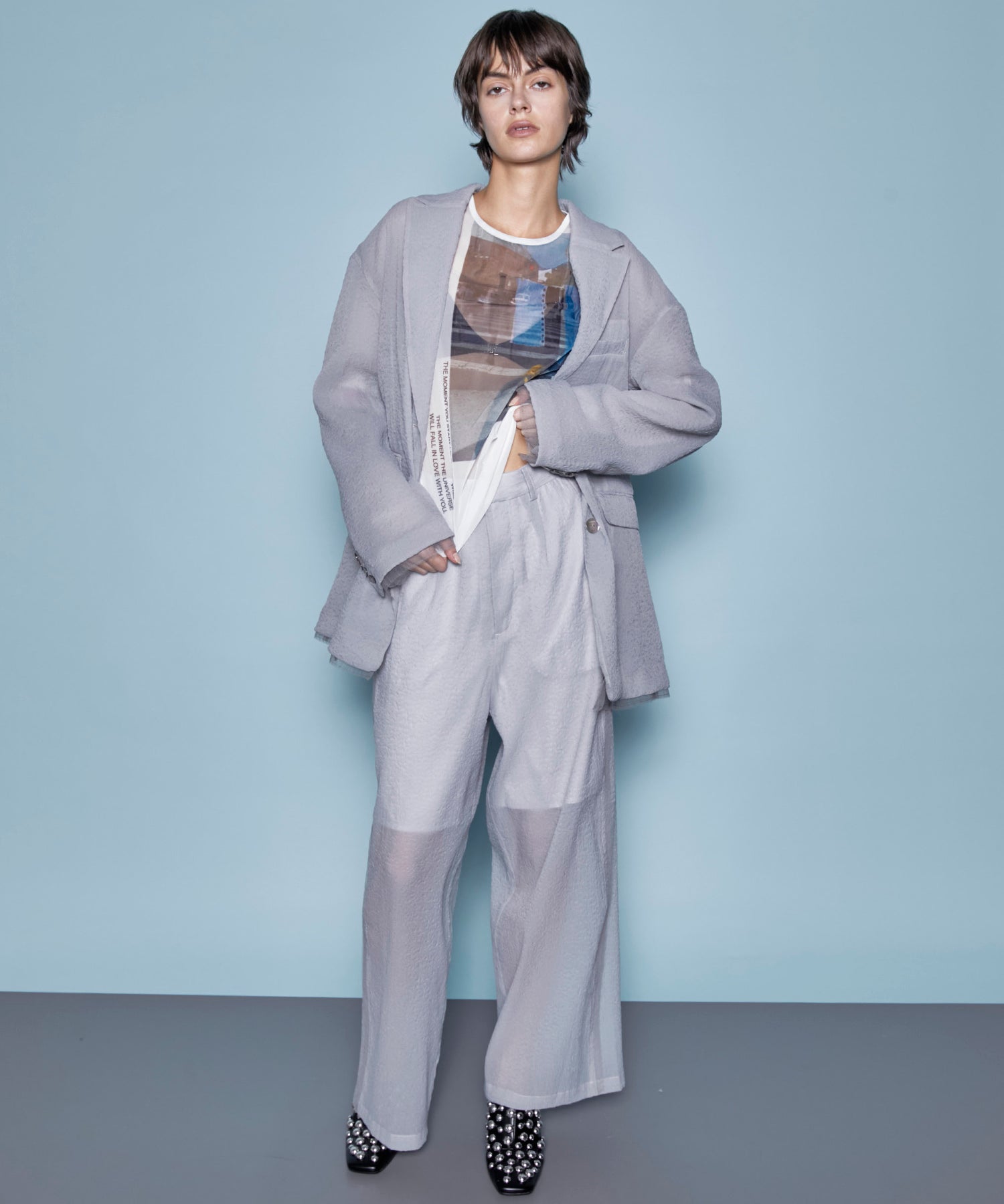 SALE】Side Line Sheer Pants