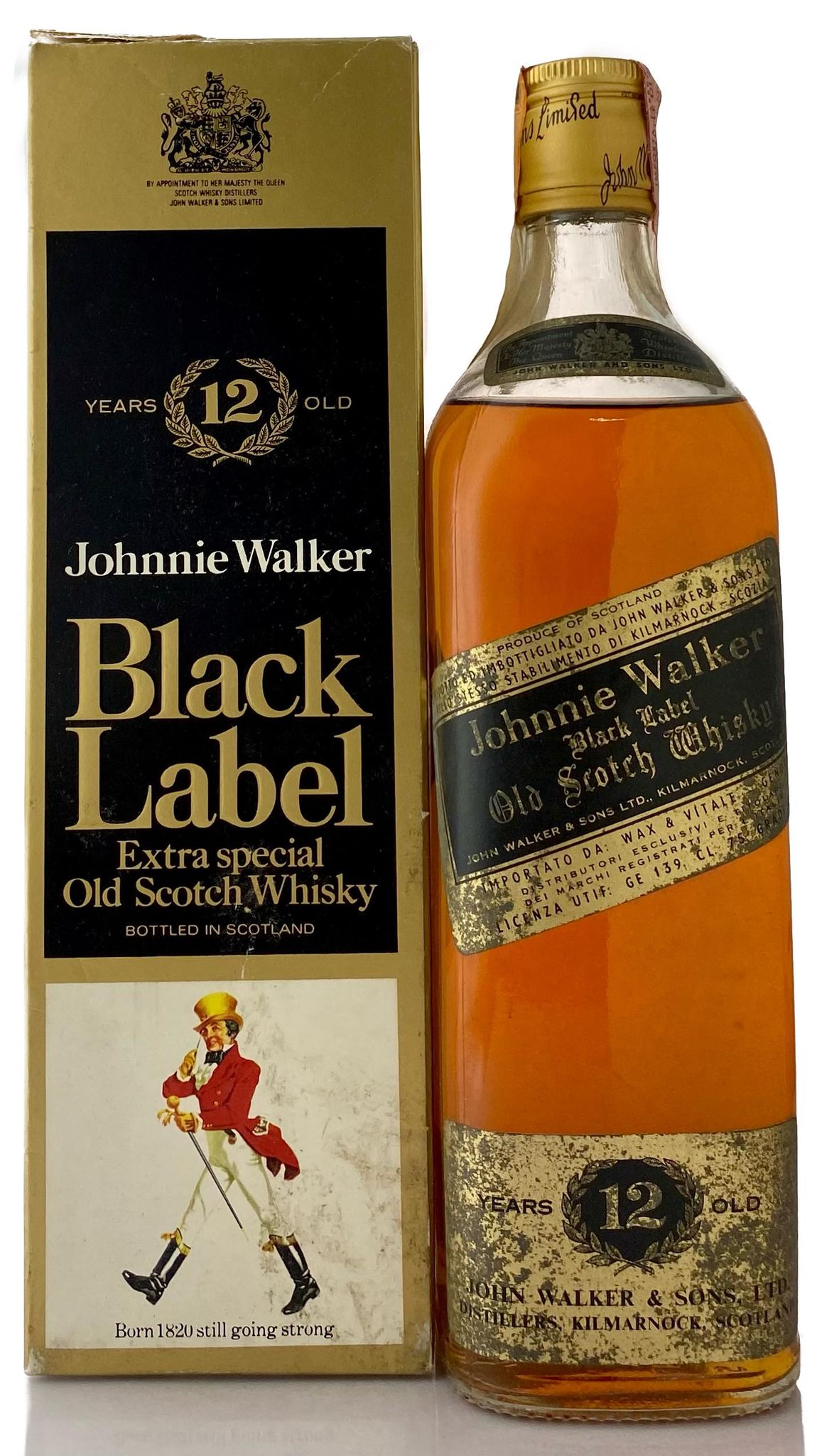 オールドボトル】ジョニーウォーカー ブラックラベル 1980年代流通品