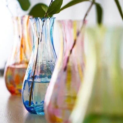 津軽びいどろ 花ひかり 花瓶 | キッチン&インテリア,ガラス食器