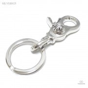 SILVER925】 フローラルクロス レバーナスカン/ カラビナ フラット