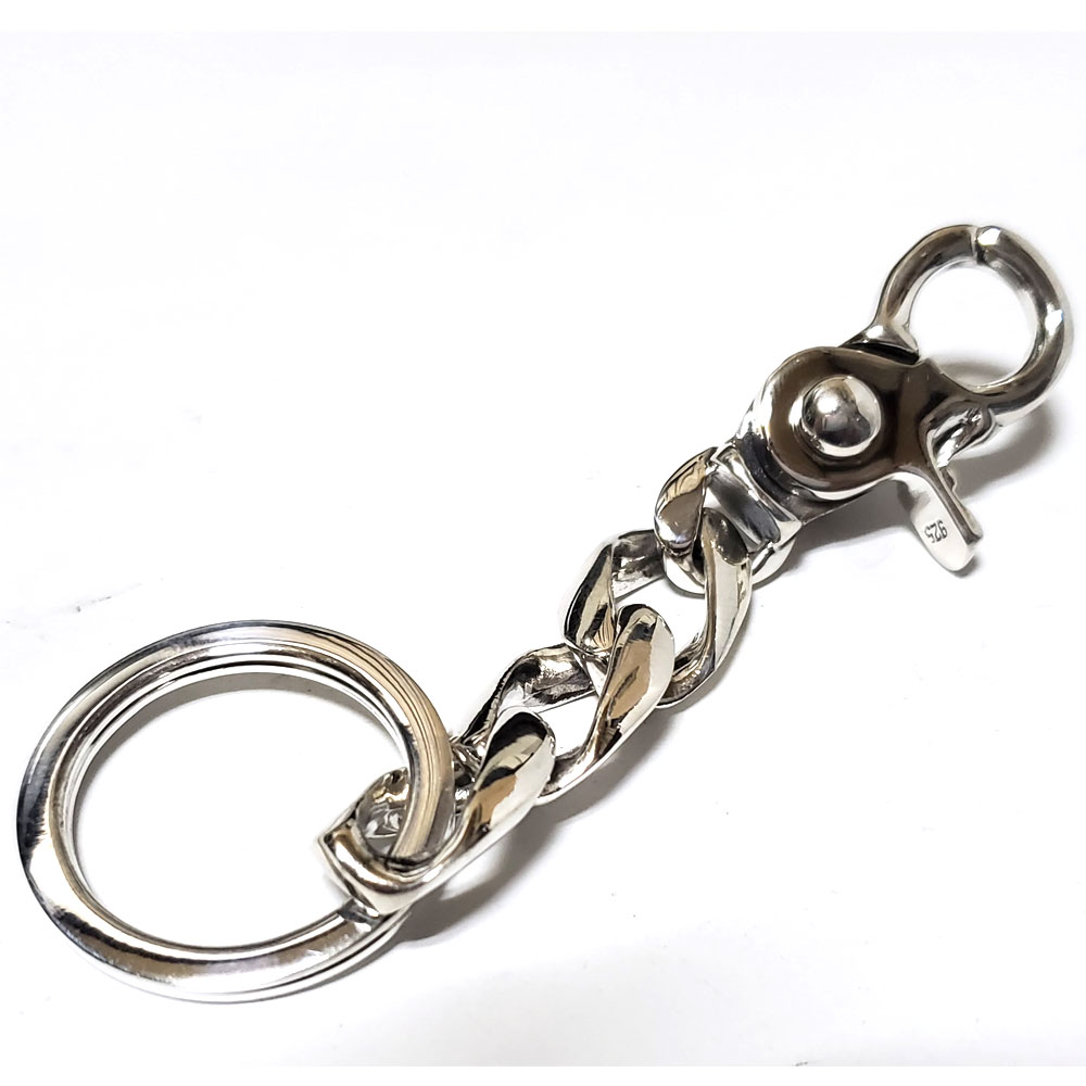 フローラルクロス レバーナスカン カラビナ シルバー925 チェーン