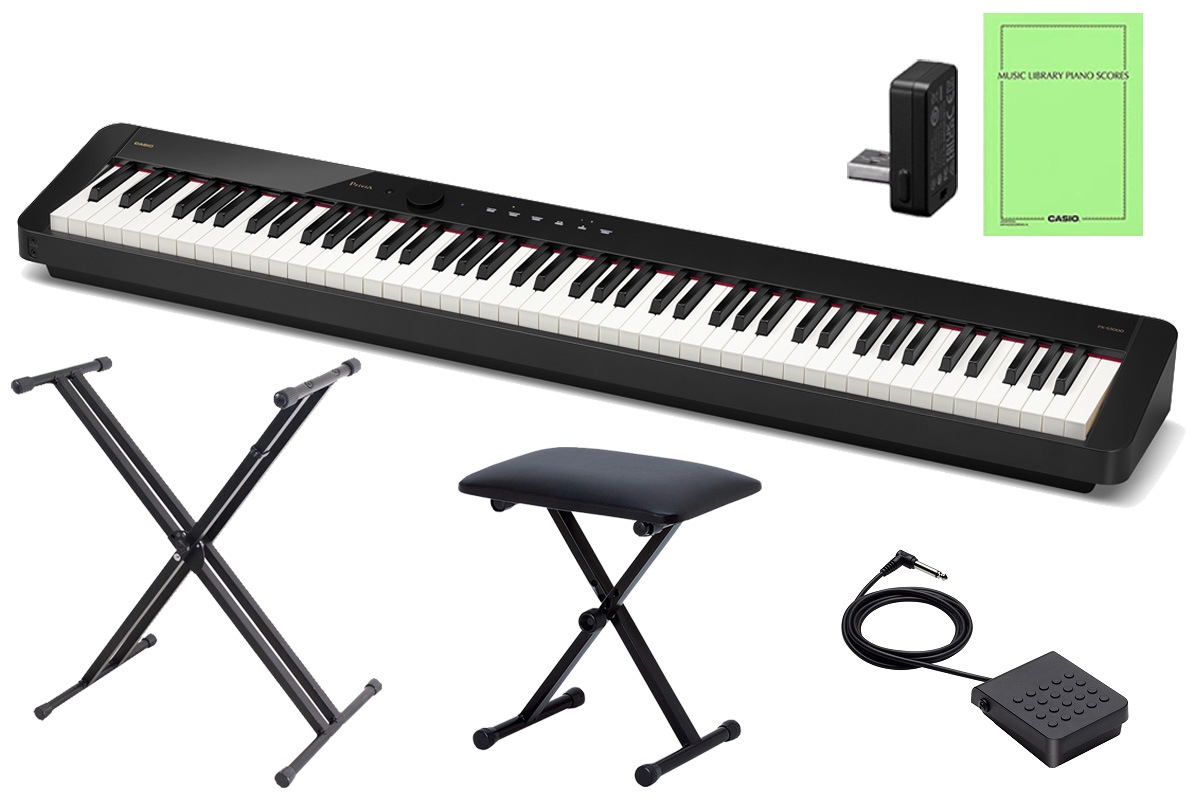 CASIO カシオ / PX-S5000BK【キーボードスタンド＆椅子セット
