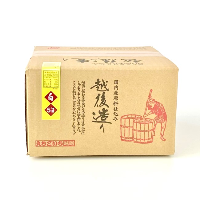 越後造り 白みそ 5kg箱 | 生みそ | えちごいち味噌 製造元直売店