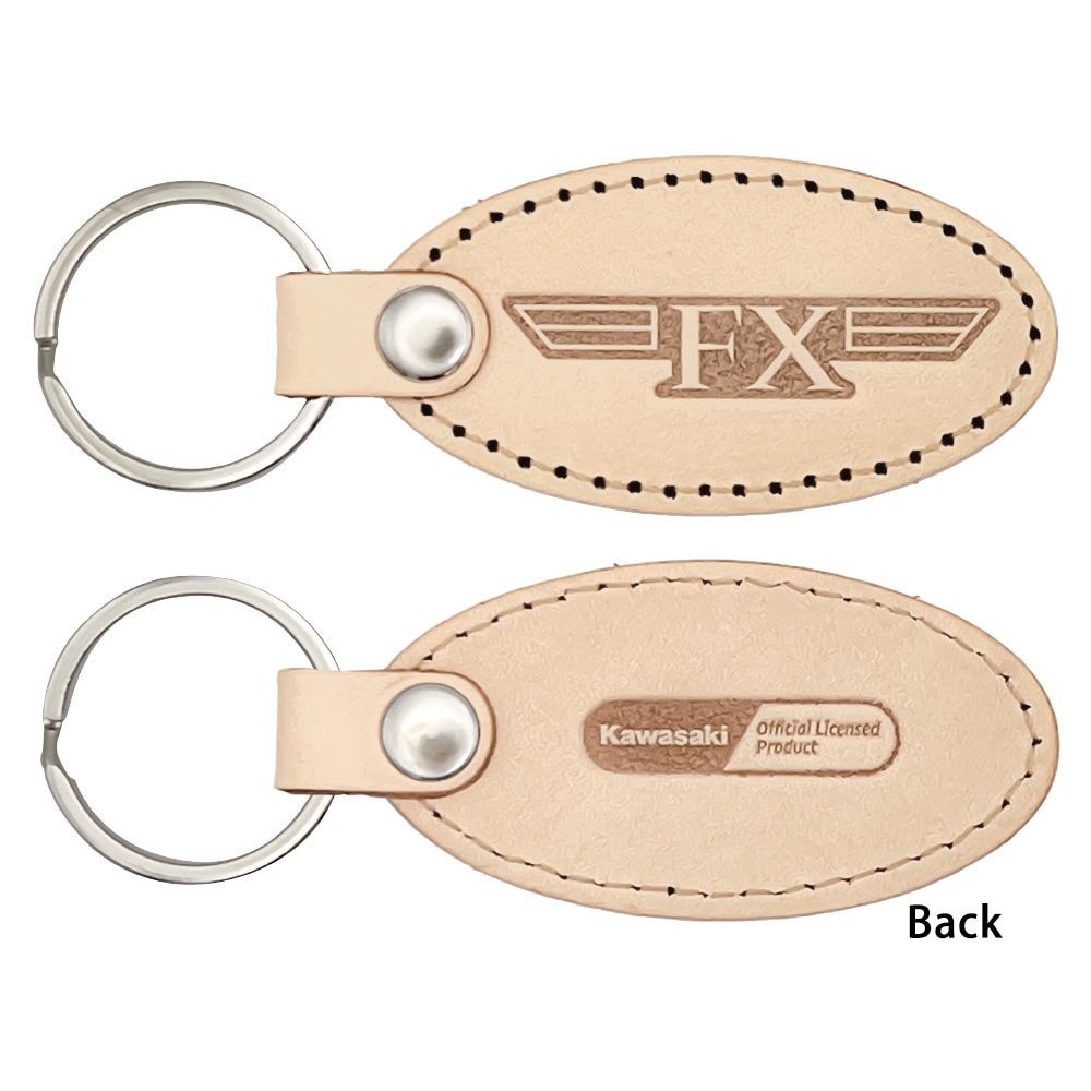 Kawasaki Z400FXエンブレム国産レザーキーホルダー | 車・バイク・鉄道