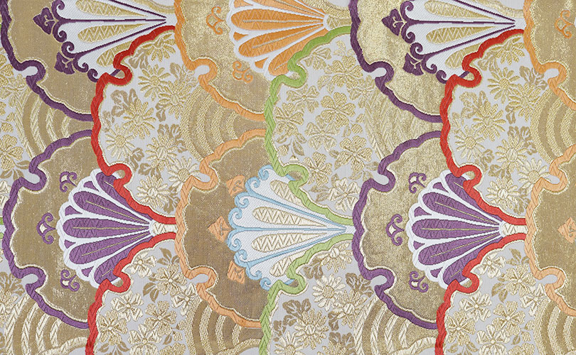 西陣織袋帯 正絹 （株）丸勇 ホワイト青海波 成人式 | 袋帯 | 京都西陣