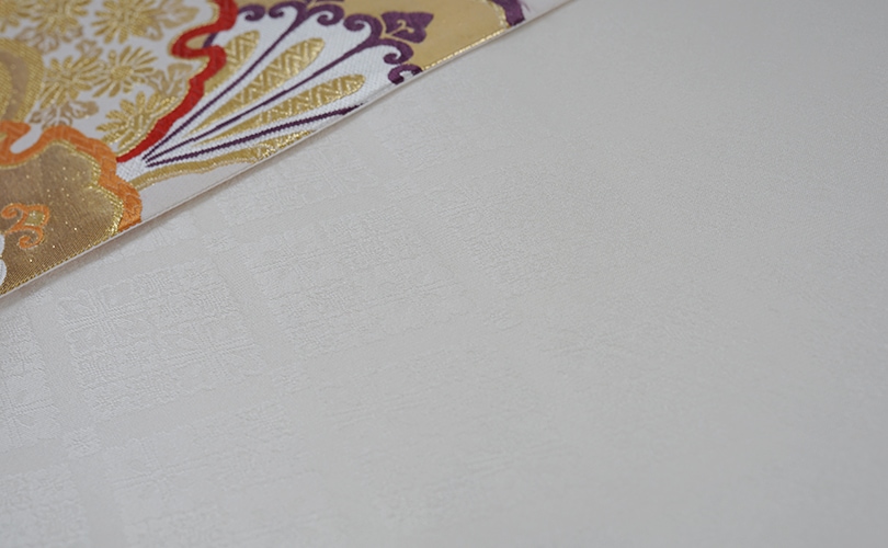 西陣織袋帯 正絹 （株）丸勇 ホワイト青海波 成人式 | 袋帯 | 京都西陣