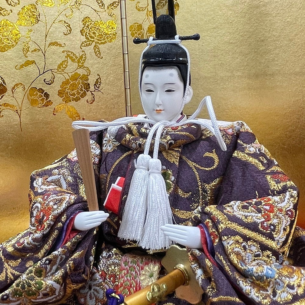 雛人形 久月 ひな人形 お祝い 平飾り 西陣織 金襴 親王飾り 二人飾り 2