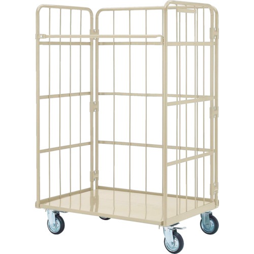 トラスコ中山(TRUSCO) カゴ車 ハイテナー 950×800×1700 直進仕様 IV色