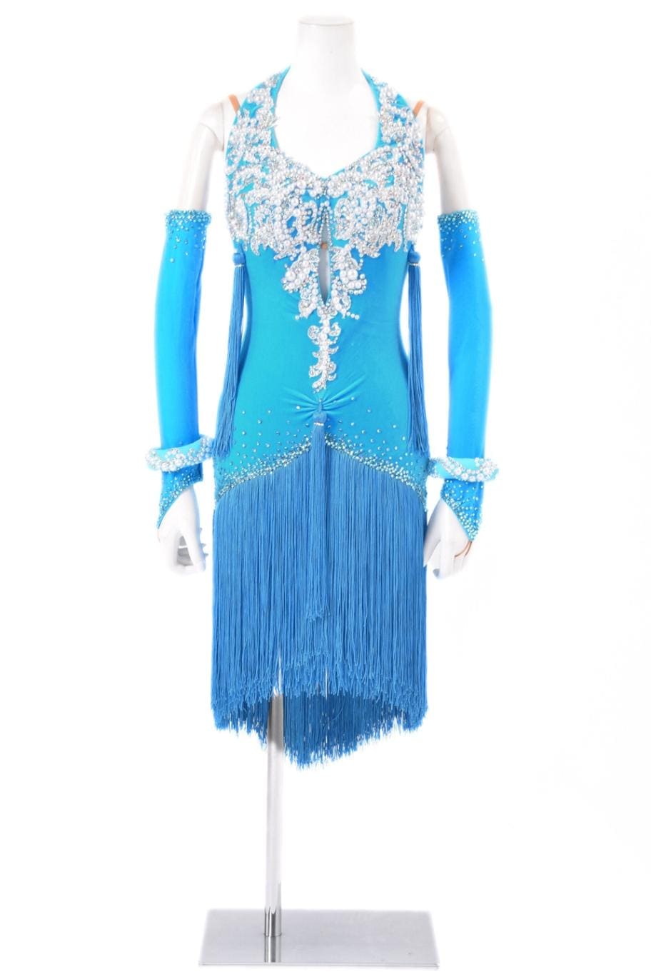 ラテンドレス WL0167D ターコイズ M 社交ダンス タカダンス | LADIES
