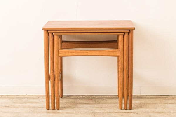 北欧家具talo ハンスJウェグナー AT40 ビンテージ 3段ネストテーブル
