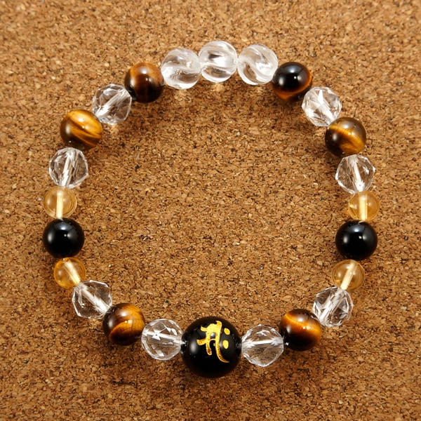 午年×金運ブレスレット♪金塗り彫刻梵字 | 天然石一覧,天然石から探す