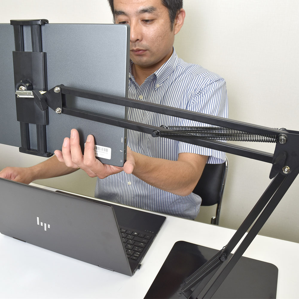 超安定モバイルディスプレイ＆タブレットスプリングアームスタンド