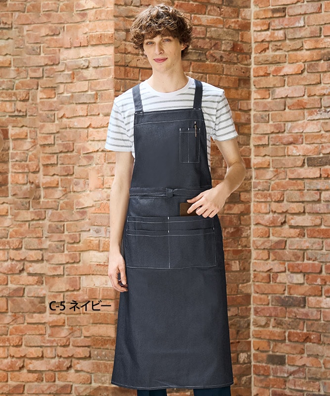 交織デニムエプロン[チトセ製品] T8262｜飲食店制服・フード