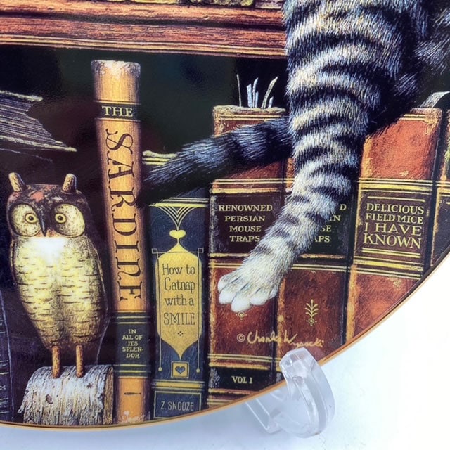 Bradford Exchange 猫プレート絵皿 Frederick the Literate 1998年