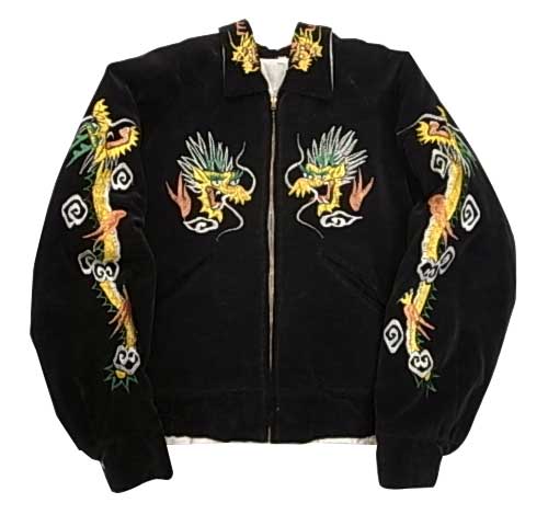 Souvenir Jacket スーベニア ジャケット スカジャン ブラック別珍