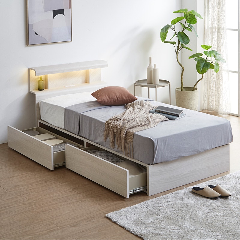 ベッドフレーム ルミナ DR265 WW【大型商品配送】※3サイズ有の通販