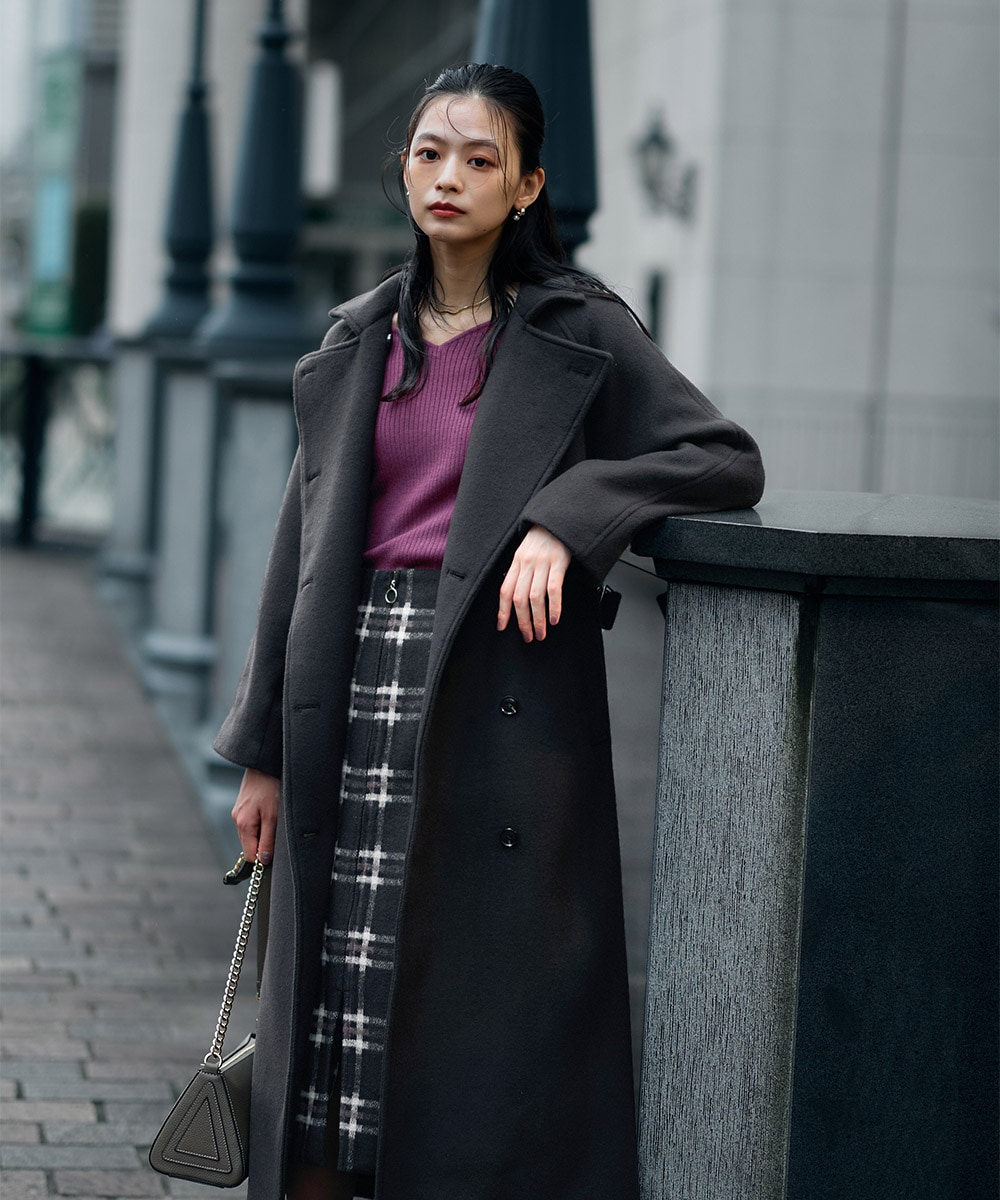 SALE】ウールベルテッドロングコート - 12Twelve Agenda(トゥエルブ