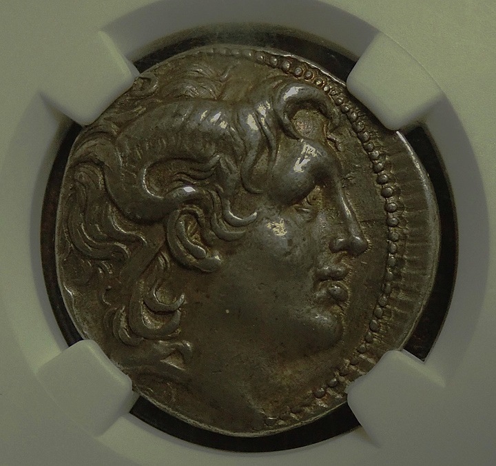 トラキア王国、リュシマコス王（BC305-281年）のテトラドラクマ銀貨Ch