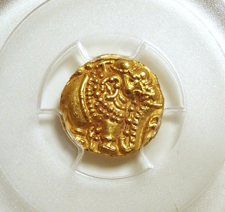 中世インド、ガンガ朝のパゴダ金貨MS63高鑑定 | アンティーク・コイン