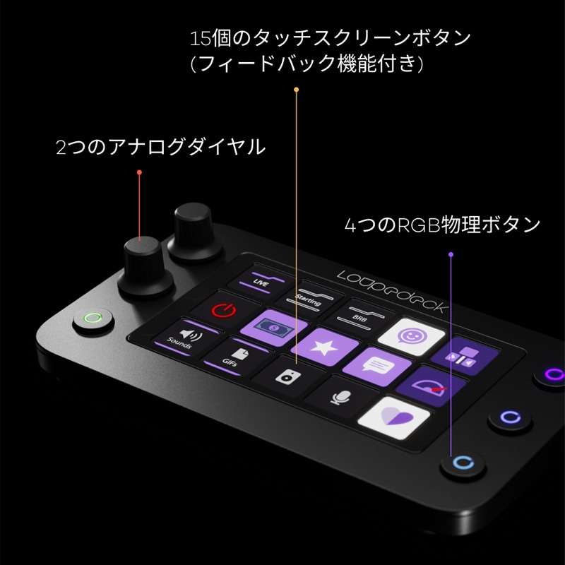 LOUPEDECK LIVE S』 ループデック PC作業効率デバイス 配信