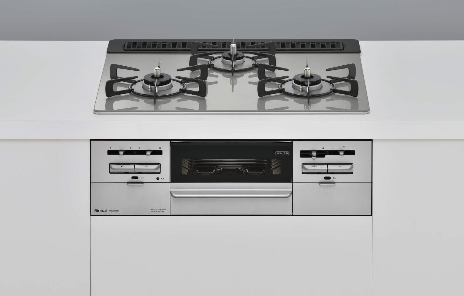 ガスコンロ リンナイ製（Rinnai）RS31W36T2RVW SENCE（センス）ガラス