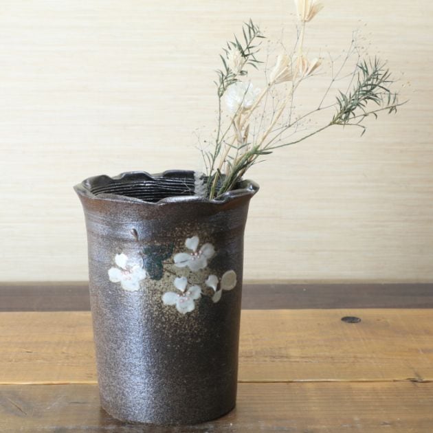 益子焼｜▽花瓶 花器 一輪挿し フラワーベース 壷（つぼ） | 益子焼