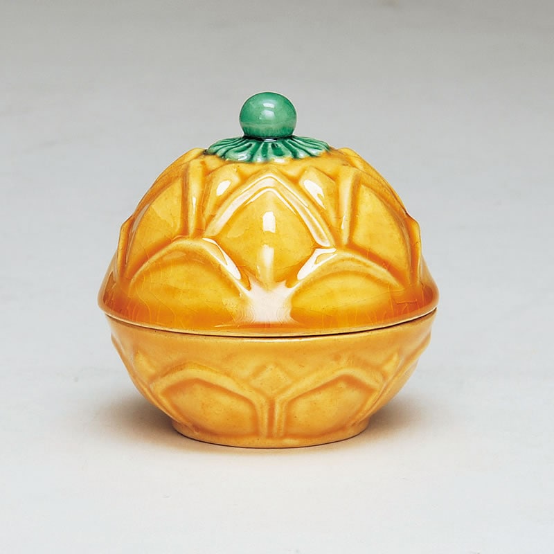 香合 交趾 蕗の塔 | 香合,香合（陶器） | |茶道具通販 お茶道具東玉堂