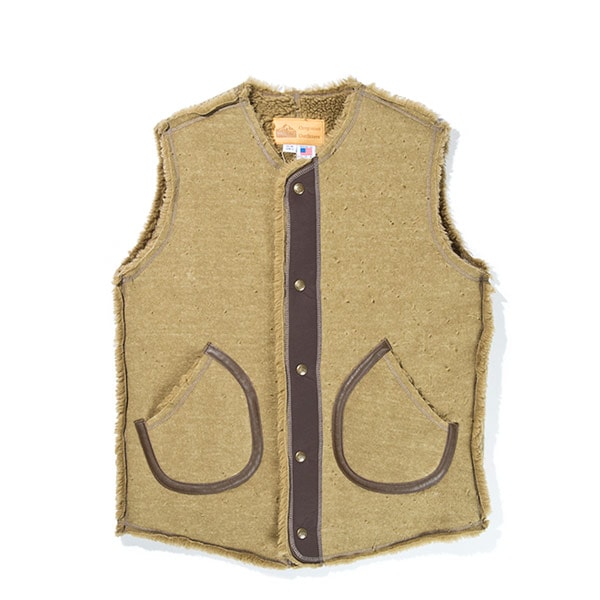 ボア＆レザートリムベスト BOA LEATHER TRIM VEST | Oregonian