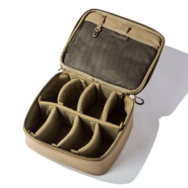 セミハードギアバッグ M-FLATサイズ (ウルフブラウン) | Oregonian