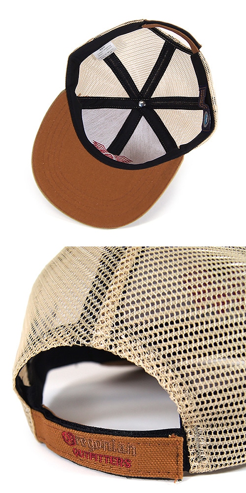 ウッズ刺繍メッシュキャップ (ブラウン) | Oregonian Outfitters