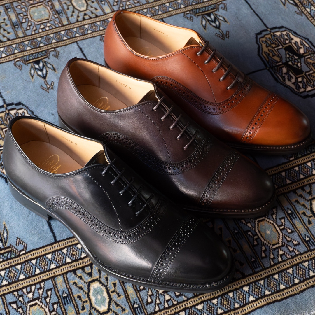 トレーディングポスト T1912 DARKBROWN パンチドキャップトゥ メンズ