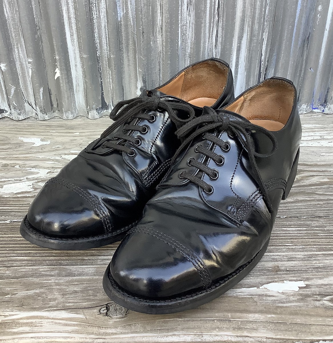 サンダース MILITARY DERBY SHOE BLACK キャップトウ メンズ
