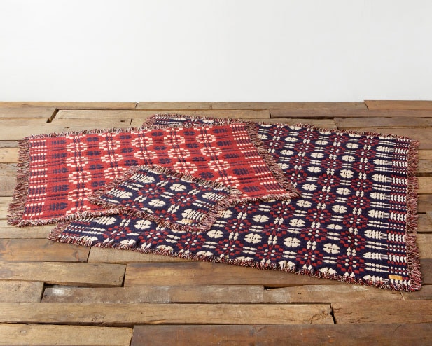 ACME Furniture | OVERSHOT RUG Navy/Red オーバーショットラグ