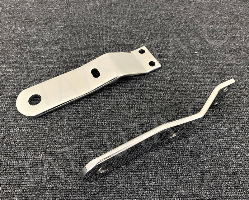 ステンレス フォグランプステー 2個セット 鏡面 厚み9mm 日野 グランド