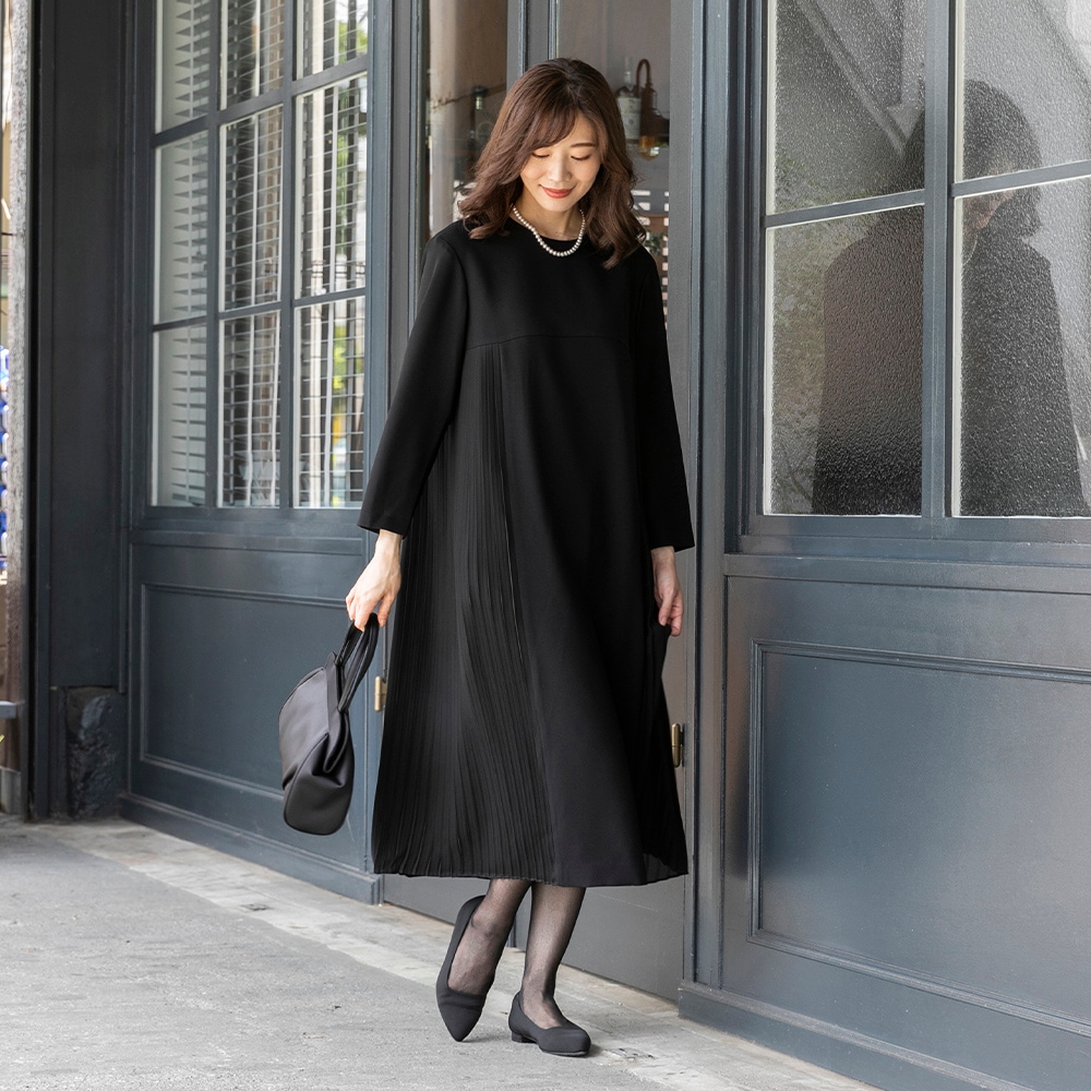 商品番号1003120]ラグランジャケット×プリーツワンピース |CARETTE