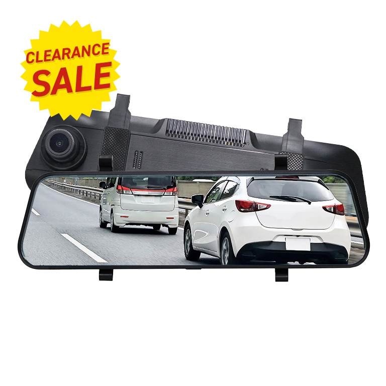 アウトレット】 リアカメラ付き 全画面ミラー型ドライブレコーダー