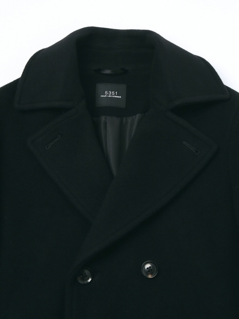 30%OFF BELLANDI社 ピーコート ブラック 5351POUR LES HOMMES 5351