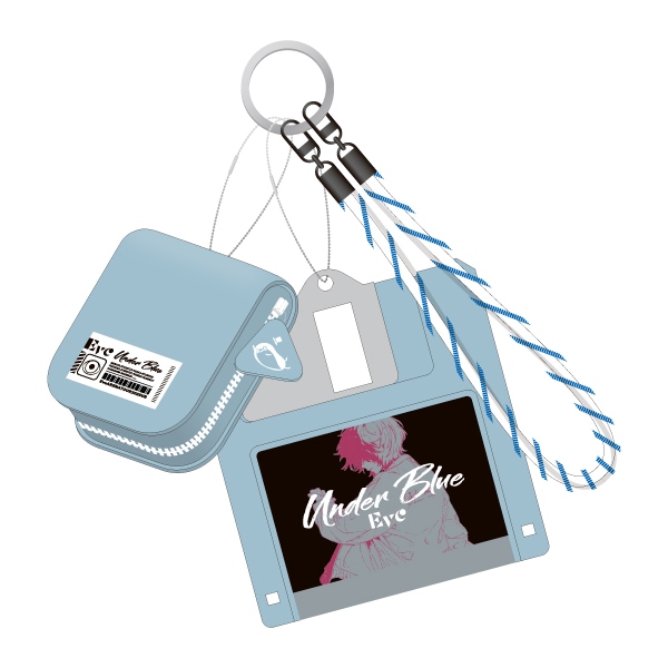 blue gray key case set ブルーグレーのキーケースセット