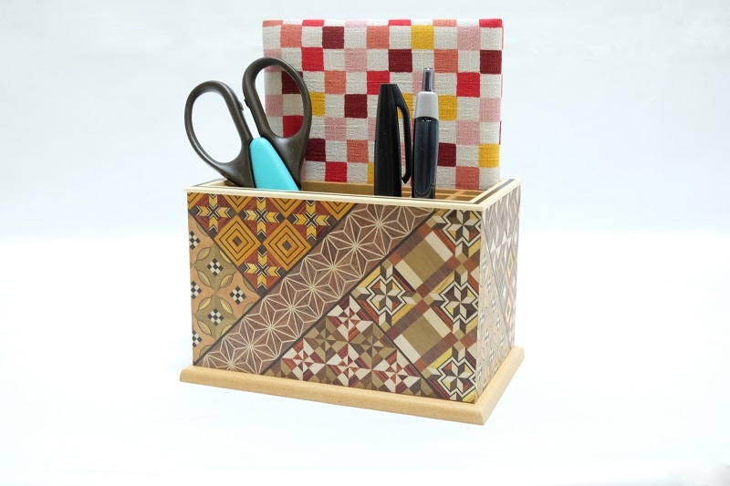 箱根からの贈り物 寄木レターラック 《麻の葉亀甲柄》