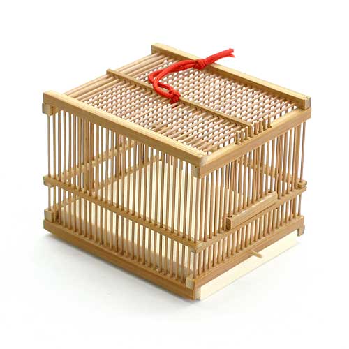 駿河竹千筋細工 虫篭 中（古代） 静岡県伝統工芸品 久保田正嘉 作