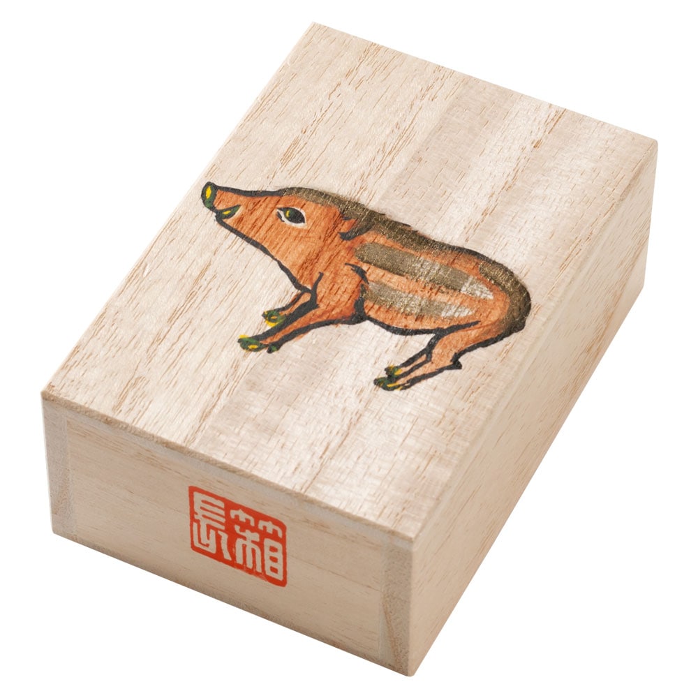 宝石・アクセサリー・へその緒入れ 干支：戌（いぬ） 桐箱 箱長の桐