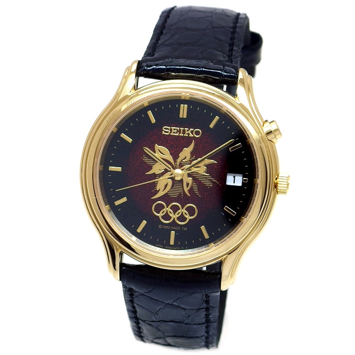 セイコー 長野オリンピック記念 5M42-0F60 漆モデル キネティック 1998