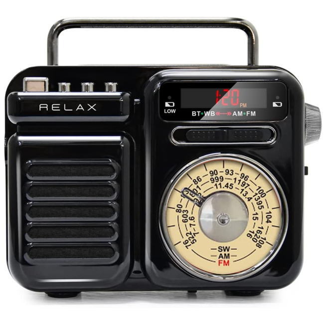 re096-05) /RELAX(リラックス) / マルチレトロラジオ（ブラック