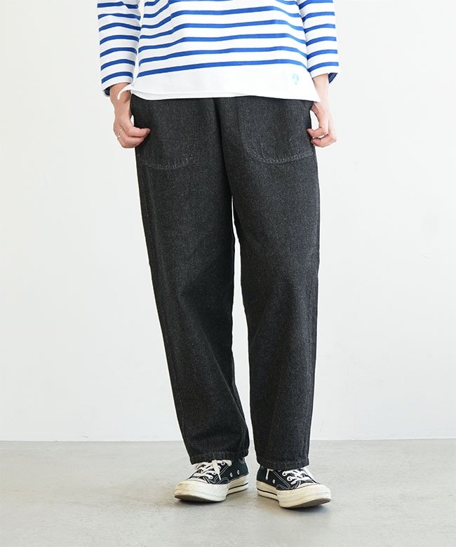 ◇[JD-2540KBK]DANTON(ダントン) WOMEN'S BLACK DENIM EASY PANTS