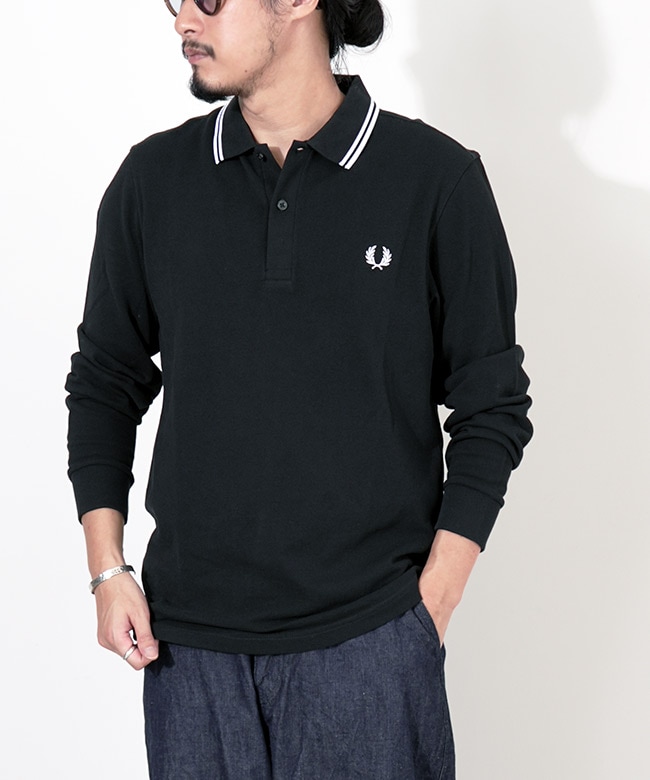 M3636]FRED PERRY(フレッドペリー) LS TWIN TIPPED SHIRT ポロシャツ