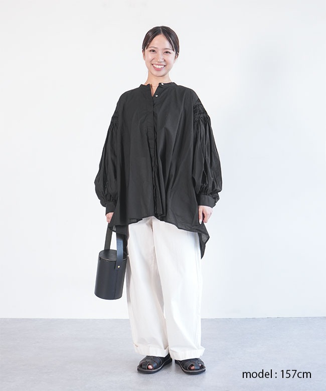 SALE 50%OFF】[3-230083]mizuiro ind(ミズイロインド) ピンタック