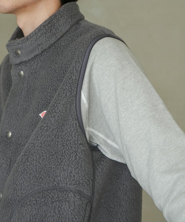 ◇[DT-A0713WNN]DANTON(ダントン) DOUBLE FACE BOA STAND COLLAR VESTT