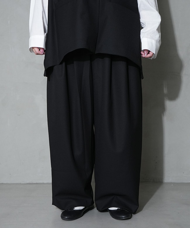 SALE 20%OFF】[3-260082]mizuiro ind(ミズイロインド) wide tuck PT