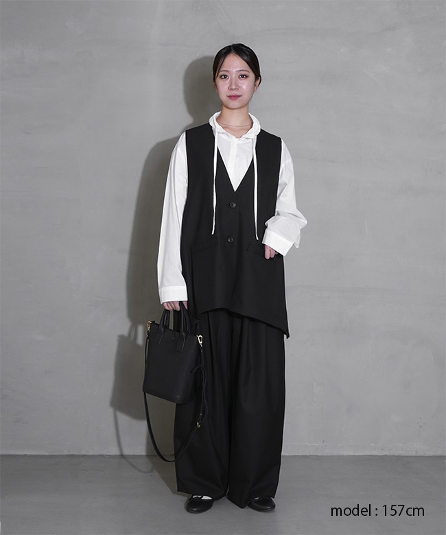 SALE 20%OFF】[3-260082]mizuiro ind(ミズイロインド) wide tuck PT